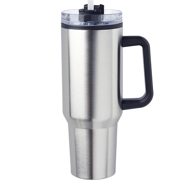 40 oz. Hugo Plastic Interior Stainless Steel Travel Mug - 40 oz. Hugo Plastic Interior Stainless Steel Travel Mug - Image 7 of 8