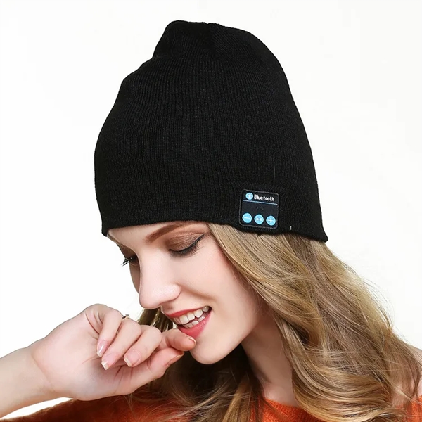 Bluetooth 5.0 Wireless Knitted Beanie - Bluetooth 5.0 Wireless Knitted Beanie - Image 3 of 5