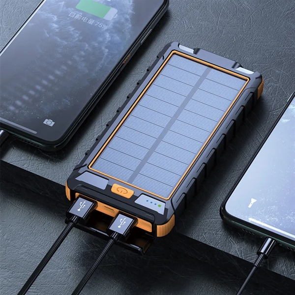 10000mAh Portable Solar Power Bank with LED lLight - 10000mAh Portable Solar Power Bank with LED lLight - Image 5 of 6