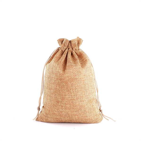 Custom Jute Drawstring Bag - Custom Jute Drawstring Bag - Image 2 of 6