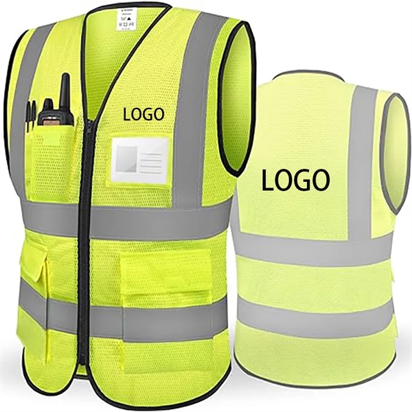 Safety Vest with Reflective Strips - Safety Vest with Reflective Strips - Image 0 of 2