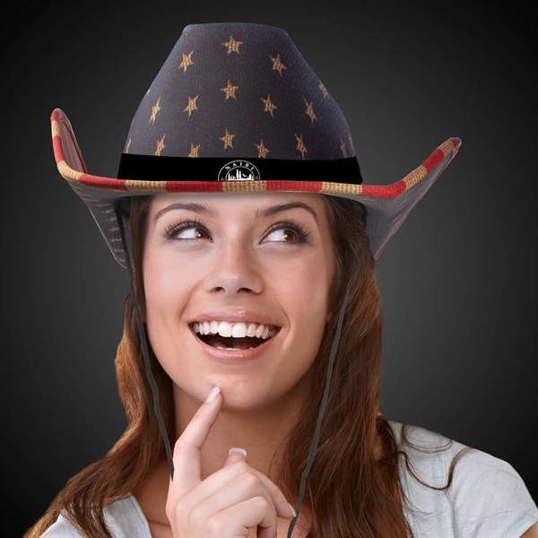 Vintage Patriotic Cowboy Hat - Vintage Patriotic Cowboy Hat - Image 1 of 5