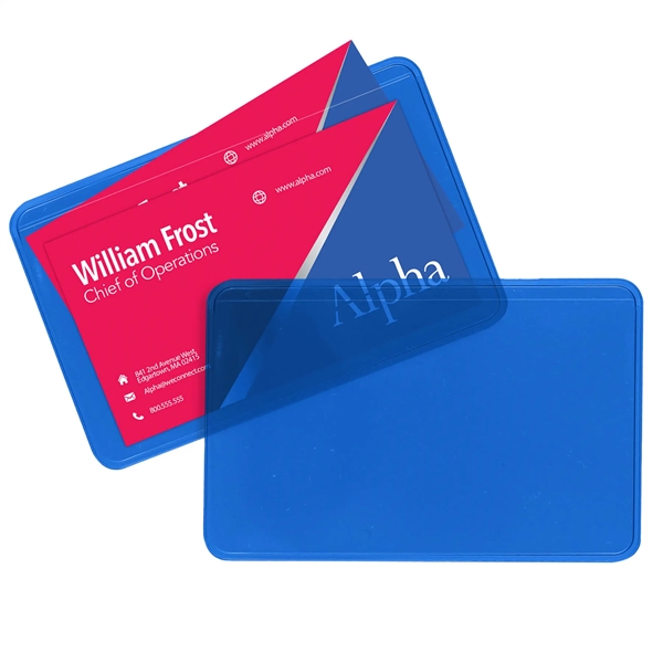 Translucent Vinyl Single Panel Business Card Case - Translucent Vinyl Single Panel Business Card Case - Image 3 of 3