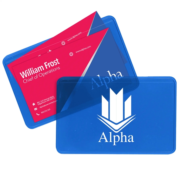 Translucent Vinyl Single Panel Business Card Case - Translucent Vinyl Single Panel Business Card Case - Image 1 of 3