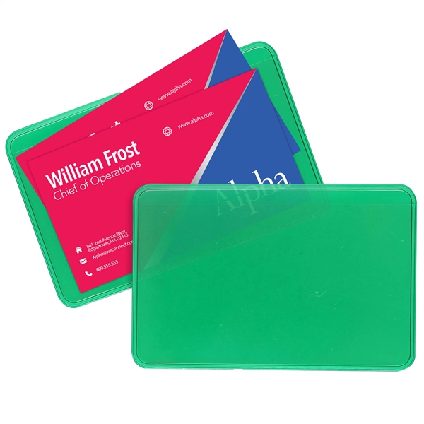 Translucent Vinyl Single Panel Business Card Case - Translucent Vinyl Single Panel Business Card Case - Image 2 of 3