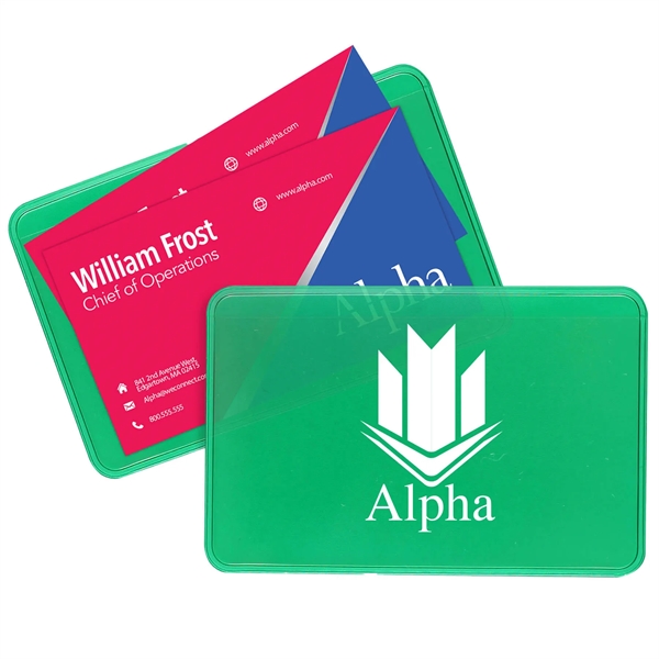 Translucent Vinyl Single Panel Business Card Case - Translucent Vinyl Single Panel Business Card Case - Image 0 of 3