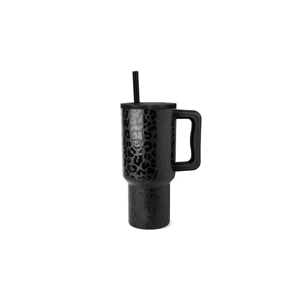 Insulated Stainless Steel 40oz Tumbler with Handle and Straw - Insulated Stainless Steel 40oz Tumbler with Handle and Straw - Image 10 of 11