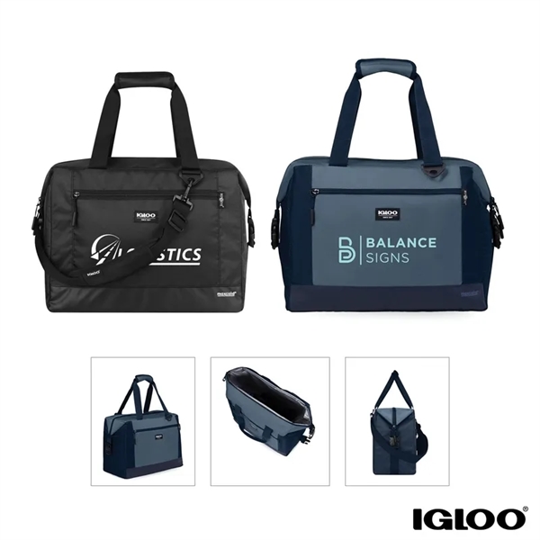 Igloo® MaxCold® Evergreen Snapdown 36-Can RPET Cooler Tote - Igloo® MaxCold® Evergreen Snapdown 36-Can RPET Cooler Tote - Image 0 of 2