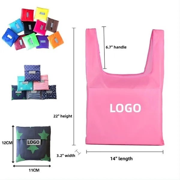 Reusable Grocery Tote Bags with Square Pouch - Reusable Grocery Tote Bags with Square Pouch - Image 0 of 4