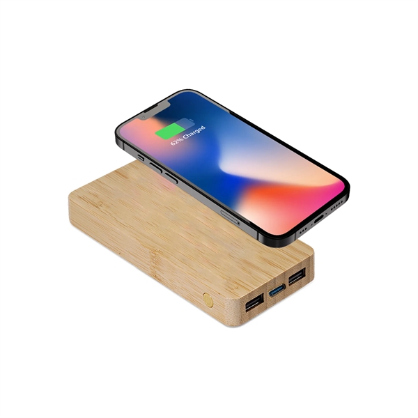 Hayes Bamboo Wireless Powerbank 10,000mAh - Hayes Bamboo Wireless Powerbank 10,000mAh - Image 0 of 5