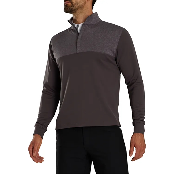 FootJoy Heather Yoke Half-Zip Midlayer - FootJoy Heather Yoke Half-Zip Midlayer - Image 5 of 6