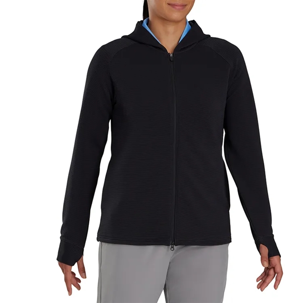 FootJoy Ladies Full Zip Ottoman Hoodie - FootJoy Ladies Full Zip Ottoman Hoodie - Image 1 of 4