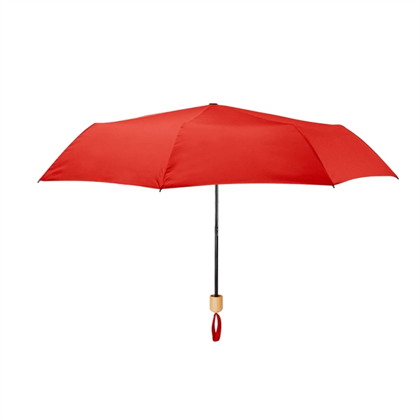 41" Arc Umbrella With 100% RPET Canopy & Bamboo Handle - 41" Arc Umbrella With 100% RPET Canopy & Bamboo Handle - Image 3 of 4