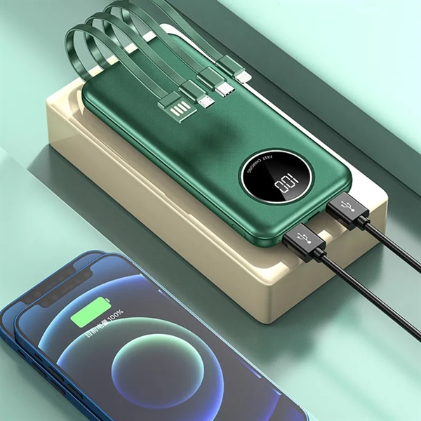 20000mAh Power Bank with Cables and Display - 20000mAh Power Bank with Cables and Display - Image 3 of 5