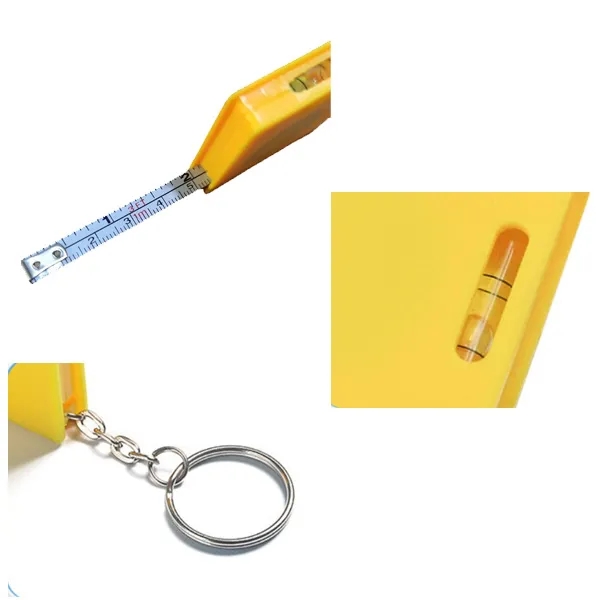 Square Tape Measure w/Level & Key Chain - Square Tape Measure w/Level & Key Chain - Image 2 of 3