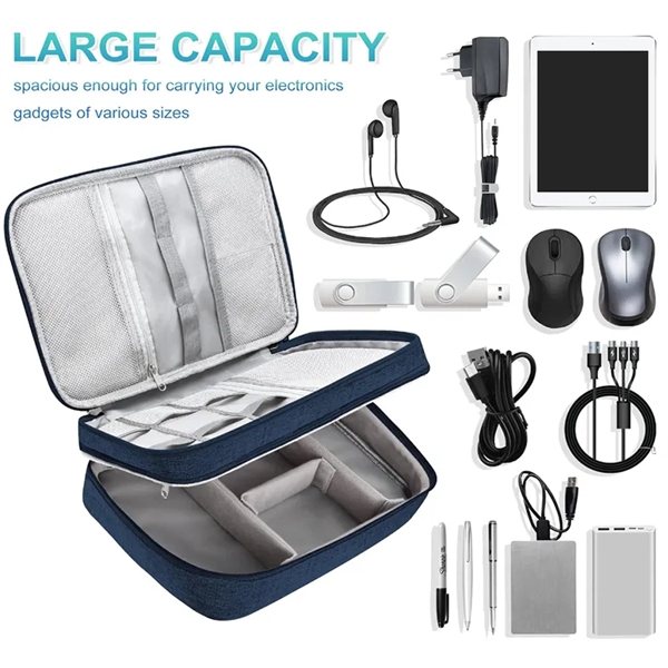 Double Layers Electronics Travel Organizer - Double Layers Electronics Travel Organizer - Image 4 of 4