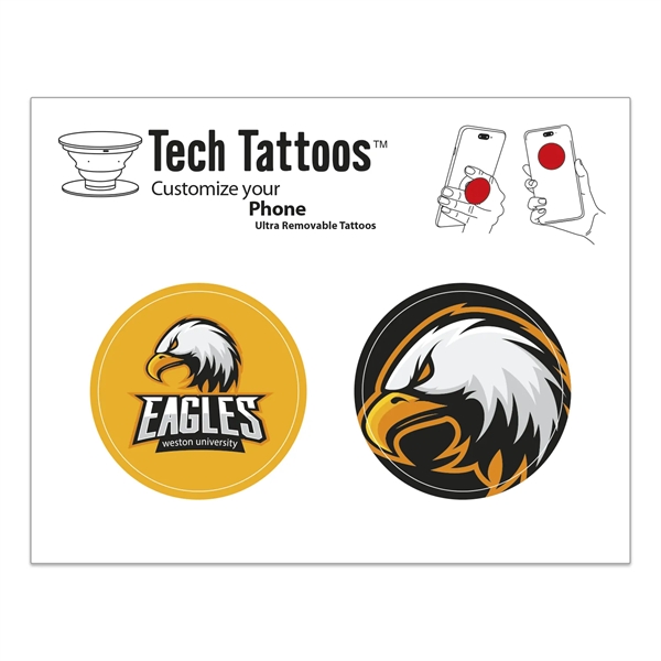 Phone Holder Tech Tattoos (4 1/2" x 3 1/2" Sheet) - Phone Holder Tech Tattoos (4 1/2" x 3 1/2" Sheet) - Image 1 of 1