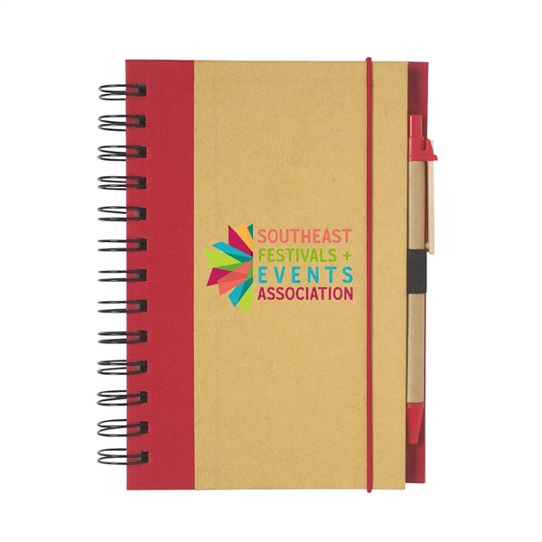 Full color Eco-Inspired Spiral Notebook & Pen - Full color Eco-Inspired Spiral Notebook & Pen - Image 3 of 6