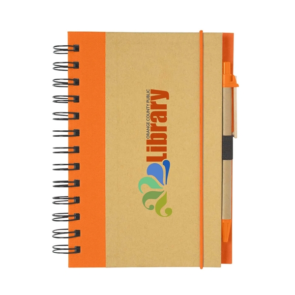 Full color Eco-Inspired Spiral Notebook & Pen - Full color Eco-Inspired Spiral Notebook & Pen - Image 1 of 6