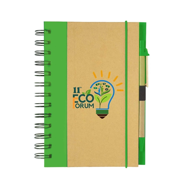 Full color Eco-Inspired Spiral Notebook & Pen - Full color Eco-Inspired Spiral Notebook & Pen - Image 2 of 6