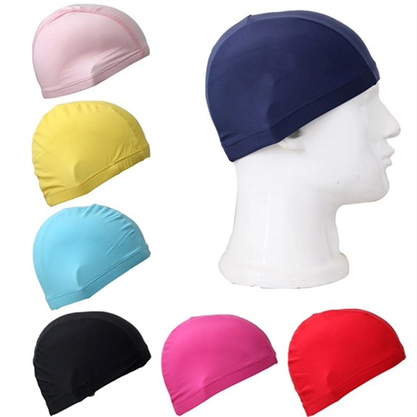 Polyester Cloth Swimming Cap MOQ 100 - Polyester Cloth Swimming Cap MOQ 100 - Image 0 of 3