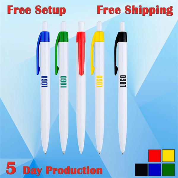 Plunger Action Ballpoint Pen w/ Clip-Free Set Up & Shipping - Plunger Action Ballpoint Pen w/ Clip-Free Set Up & Shipping - Image 0 of 5