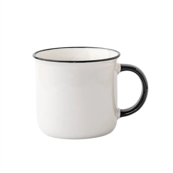 11Oz Ceramic Coffee Mug With Colored Rim & Handle - 11Oz Ceramic Coffee Mug With Colored Rim & Handle - Image 2 of 7