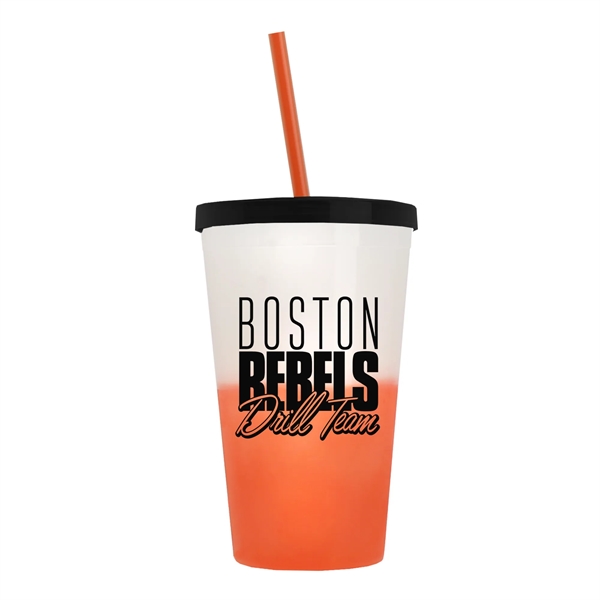 22 Oz. Cool Color Change Straw Tumbler - 22 Oz. Cool Color Change Straw Tumbler - Image 5 of 11