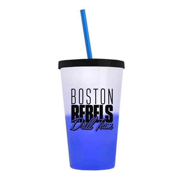 22 Oz. Cool Color Change Straw Tumbler - 22 Oz. Cool Color Change Straw Tumbler - Image 6 of 11