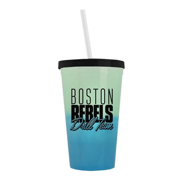22 Oz. Cool Color Change Straw Tumbler - 22 Oz. Cool Color Change Straw Tumbler - Image 9 of 11
