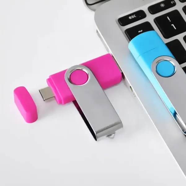USB3.0 Interface+Type C 8GB-128GB Rotating Flash Drive - USB3.0 Interface+Type C 8GB-128GB Rotating Flash Drive - Image 5 of 5