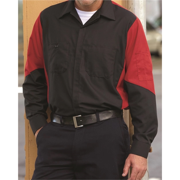Red Kap Long Sleeve Automotive Crew Shirt - Red Kap Long Sleeve Automotive Crew Shirt - Image 0 of 18