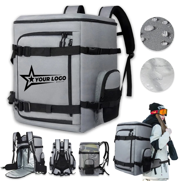 60L Large Capacity 900D Waterproof Ski Boot Bag Backpack - 60L Large Capacity 900D Waterproof Ski Boot Bag Backpack - Image 0 of 6