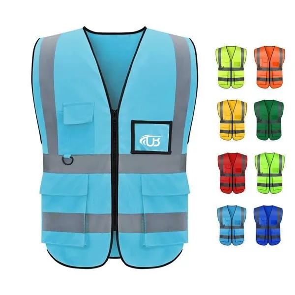 Reflective Safety Vest with Pockets - Reflective Safety Vest with Pockets - Image 0 of 5