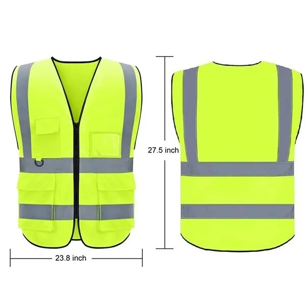 Reflective Safety Vest with Pockets - Reflective Safety Vest with Pockets - Image 3 of 5