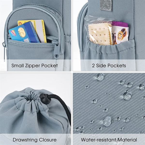 32oz 40oz Custom Insulated Water Bottle Holder with Strap - 32oz 40oz Custom Insulated Water Bottle Holder with Strap - Image 5 of 8