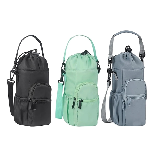 32oz 40oz Custom Insulated Water Bottle Holder with Strap - 32oz 40oz Custom Insulated Water Bottle Holder with Strap - Image 8 of 8