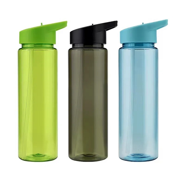 Clear Water Bottle With Flip Carry Lid - Clear Water Bottle With Flip Carry Lid - Image 3 of 3