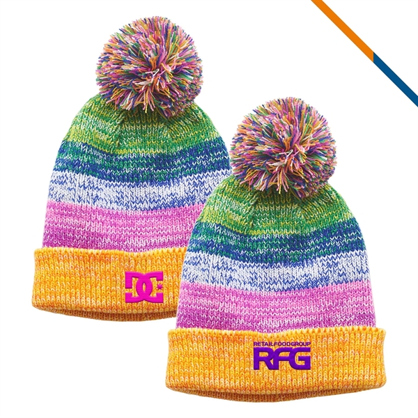 Patty Knitted Pom-Pom Beanies - Patty Knitted Pom-Pom Beanies - Image 1 of 3