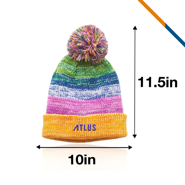 Patty Knitted Pom-Pom Beanies - Patty Knitted Pom-Pom Beanies - Image 2 of 3