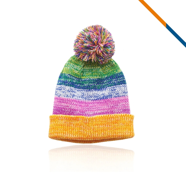 Patty Knitted Pom-Pom Beanies - Patty Knitted Pom-Pom Beanies - Image 3 of 3