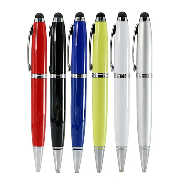3 In 1 USB Flash Drive Touch Stylus Ball-point Pen-8GB - 3 In 1 USB Flash Drive Touch Stylus Ball-point Pen-8GB - Image 1 of 4