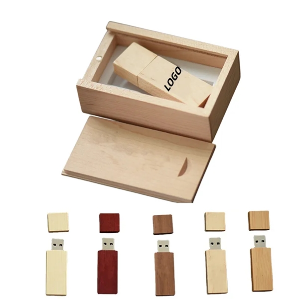 Rectangle Wood USB Flash Drive Gift Box - Rectangle Wood USB Flash Drive Gift Box - Image 0 of 5