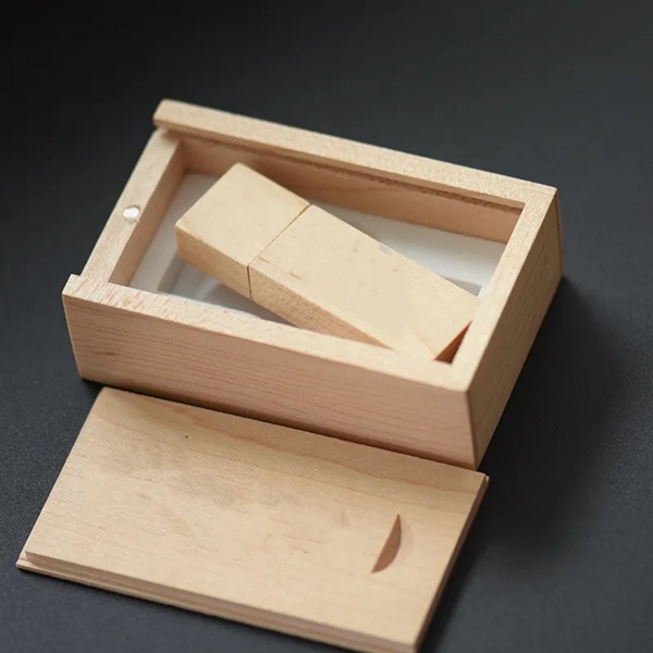 Rectangle Wood USB Flash Drive Gift Box - Rectangle Wood USB Flash Drive Gift Box - Image 2 of 5