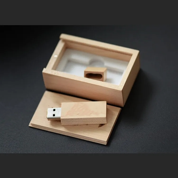 Rectangle Wood USB Flash Drive Gift Box - Rectangle Wood USB Flash Drive Gift Box - Image 4 of 5