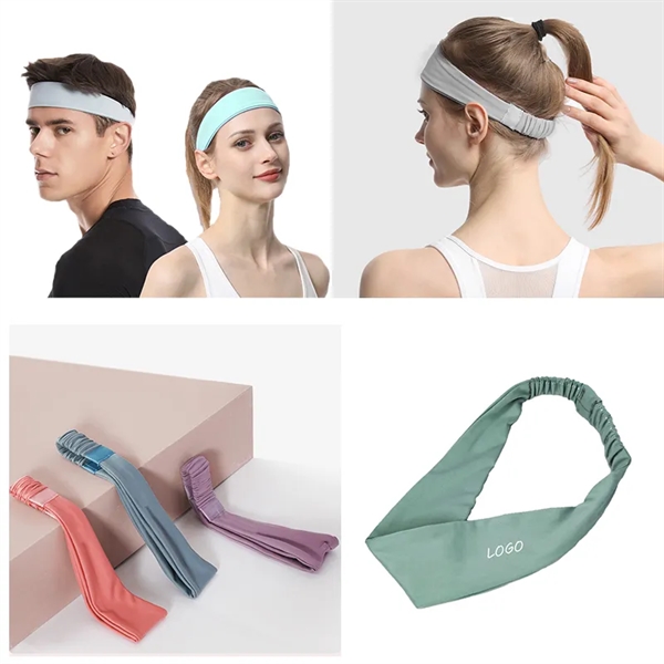 Athletic Tie Sports Sweat Headband For Men Women Headwear - Athletic Tie Sports Sweat Headband For Men Women Headwear - Image 2 of 8