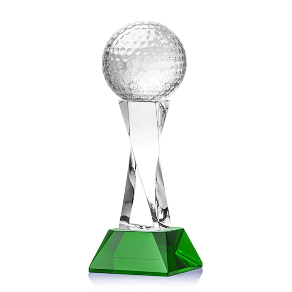 Golf Ball Award on Langport Base - Green - Golf Ball Award on Langport Base - Green - Image 1 of 1