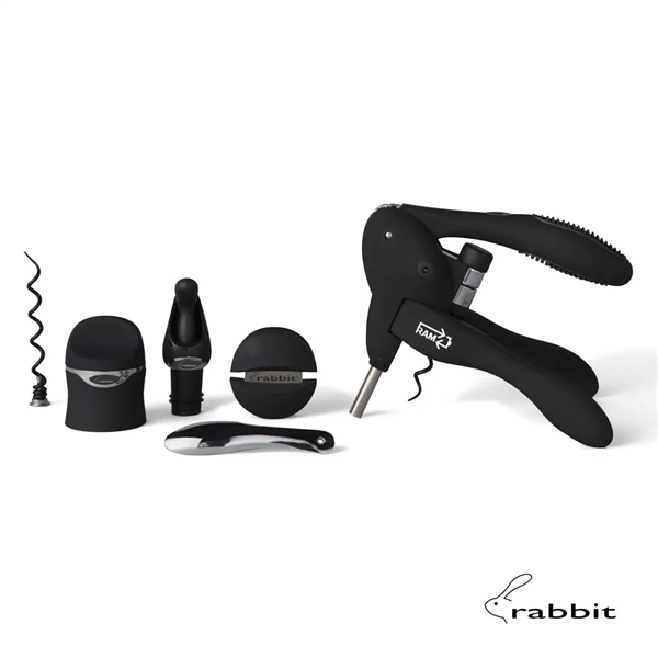 rabbit® 6-PC Wine Tool Kit - Black - rabbit® 6-PC Wine Tool Kit - Black - Image 0 of 1