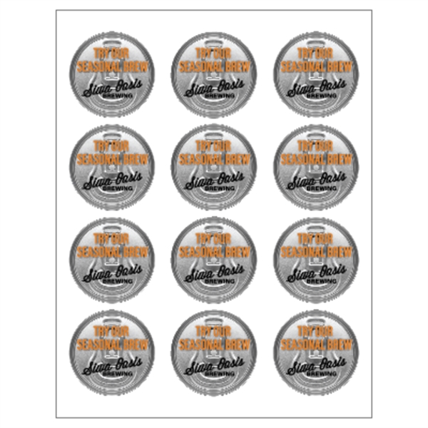 2.5"Circle - 12up 8.5 x 11 Custom Laser Labels 1,000 Shee...