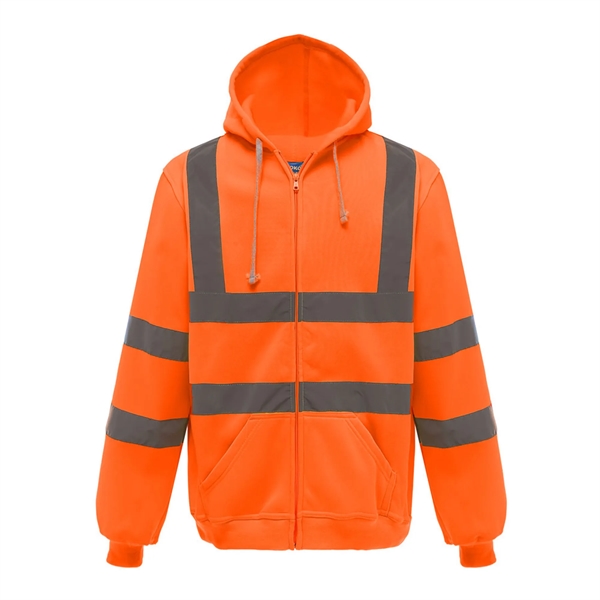 Hi Viz Reflective Safety Fleece Hoodie - Hi Viz Reflective Safety Fleece Hoodie - Image 4 of 7